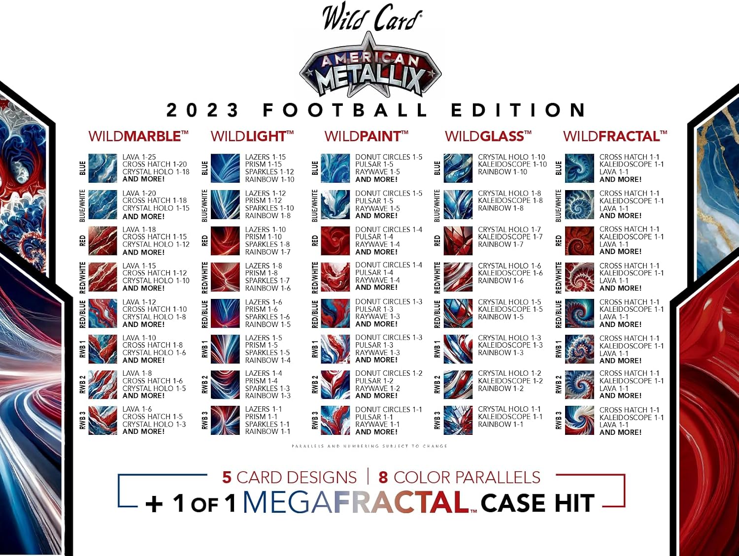2023 Wild Card American Metallix Football Edition (6 Autographs Per Box)