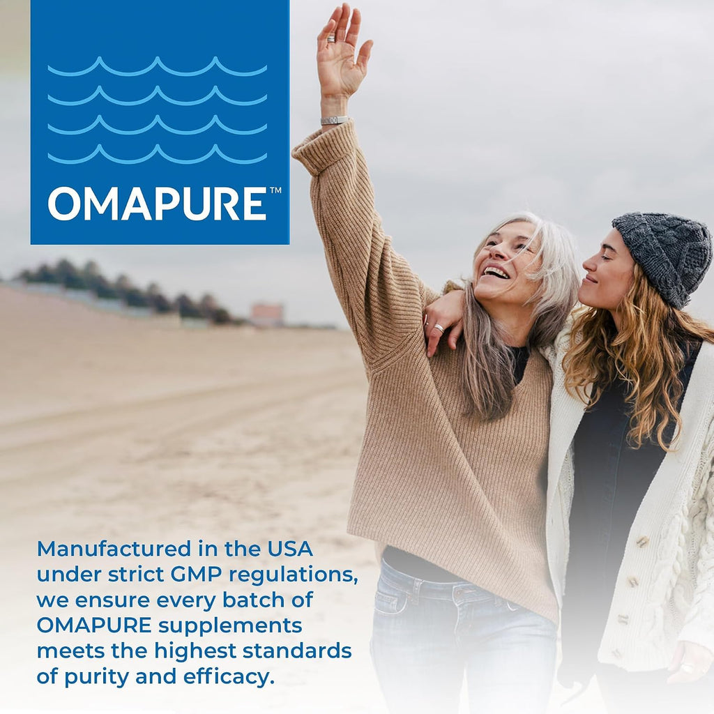 OMAPURE Fish Oil Omega 3 Supplements - Triple Strength - High EPA, DHA - IFOS Lab Tested - Supports Heart & Brain Health - Burpless Capsules - Wild Caught - (10 Bottles - 120 Softgels Per Bottle)