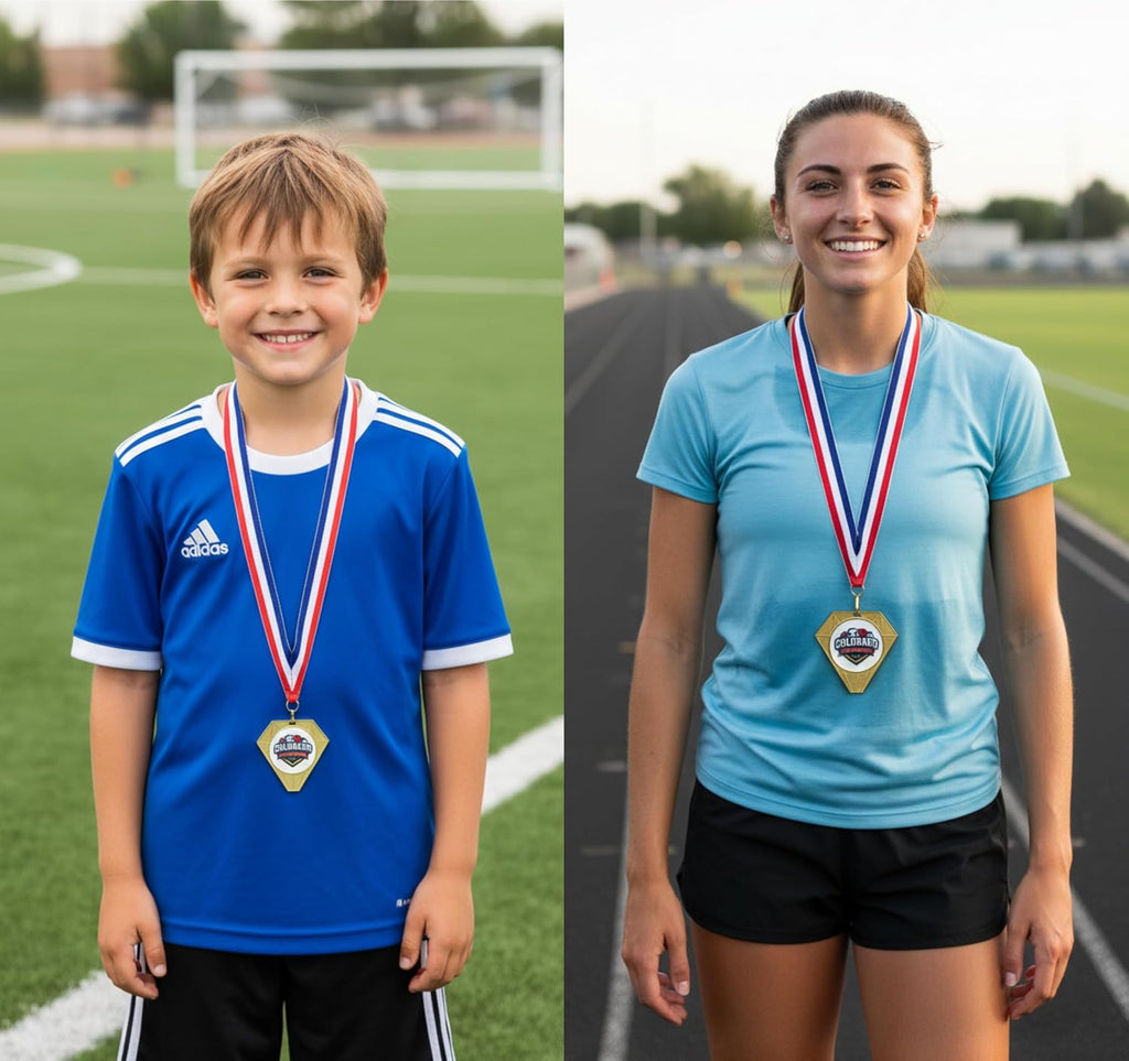 Custom Medals for Awards with Logo and Text on Back | Design Your Own Customized Personalized Medal for Kids and Adults | Design Your Own Award Medal | Medallas Personalizadas