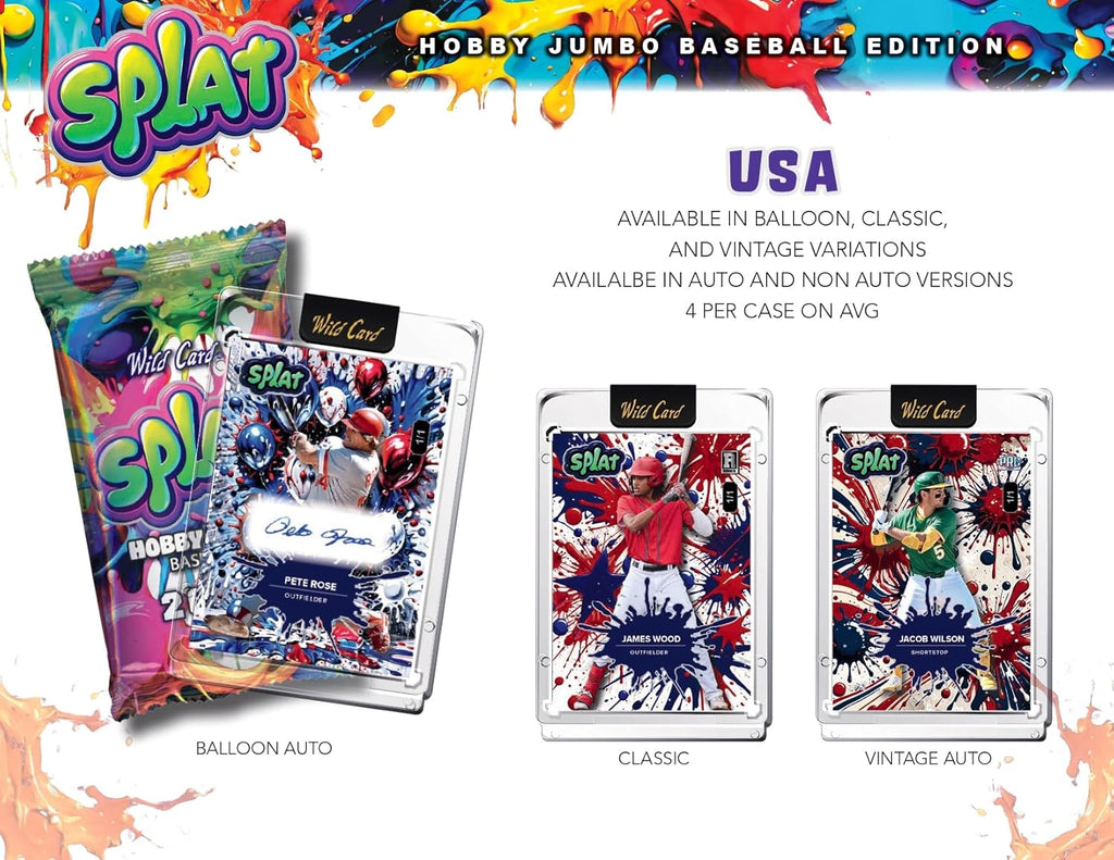 2024 Wild Card Splat Baseball Jumbo Trading Card Box (1 Autograph Card Per Box)