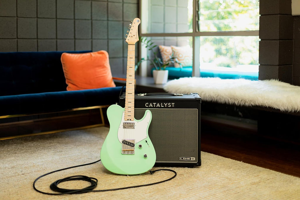 Pacifica SC Standard Plus Electric Guitar with Maple Fingerboard, Peppermint Green with Gig Case