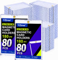 180pt Magnetic Card Holder, 80 Pack One Touch Card Holders | 0.32' Acrylic Trading Card Case for Extra Thick Cards, U-V Resistant Magnetic Sports Card Protector for Premium Cards
