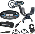 Tracker IV Metal Detector Bundle for Adults & Kids – Includes Waterproof 8' Coil, Pinpointer, Trowel, Carry Bag, Headphones, and Rechargeable Batteries – High Accuracy & 3 Modes (Bundle)