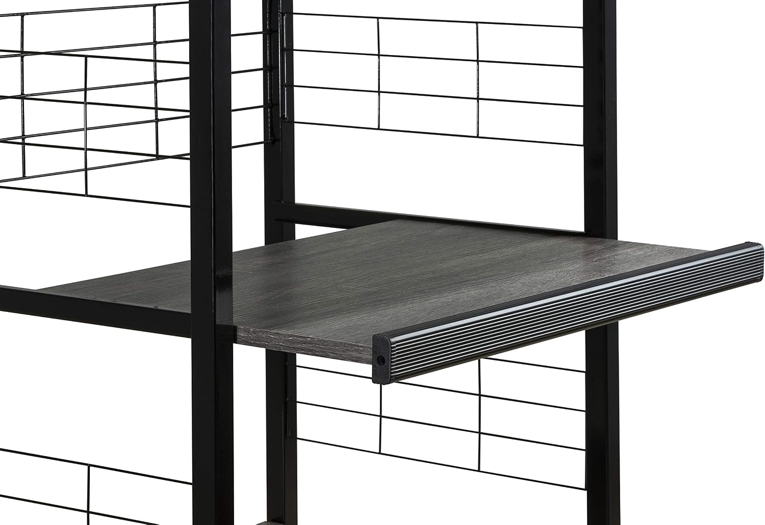 Crown Mark Kitchen Shelf with Casters Baker's Rack, Black
