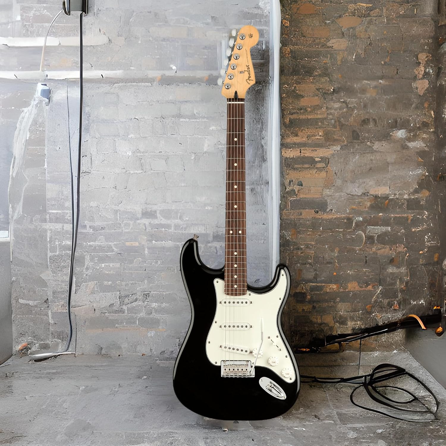 Fender Player Stratocaster SSS Electric Guitar, Black, Pau Ferro Fingerboard