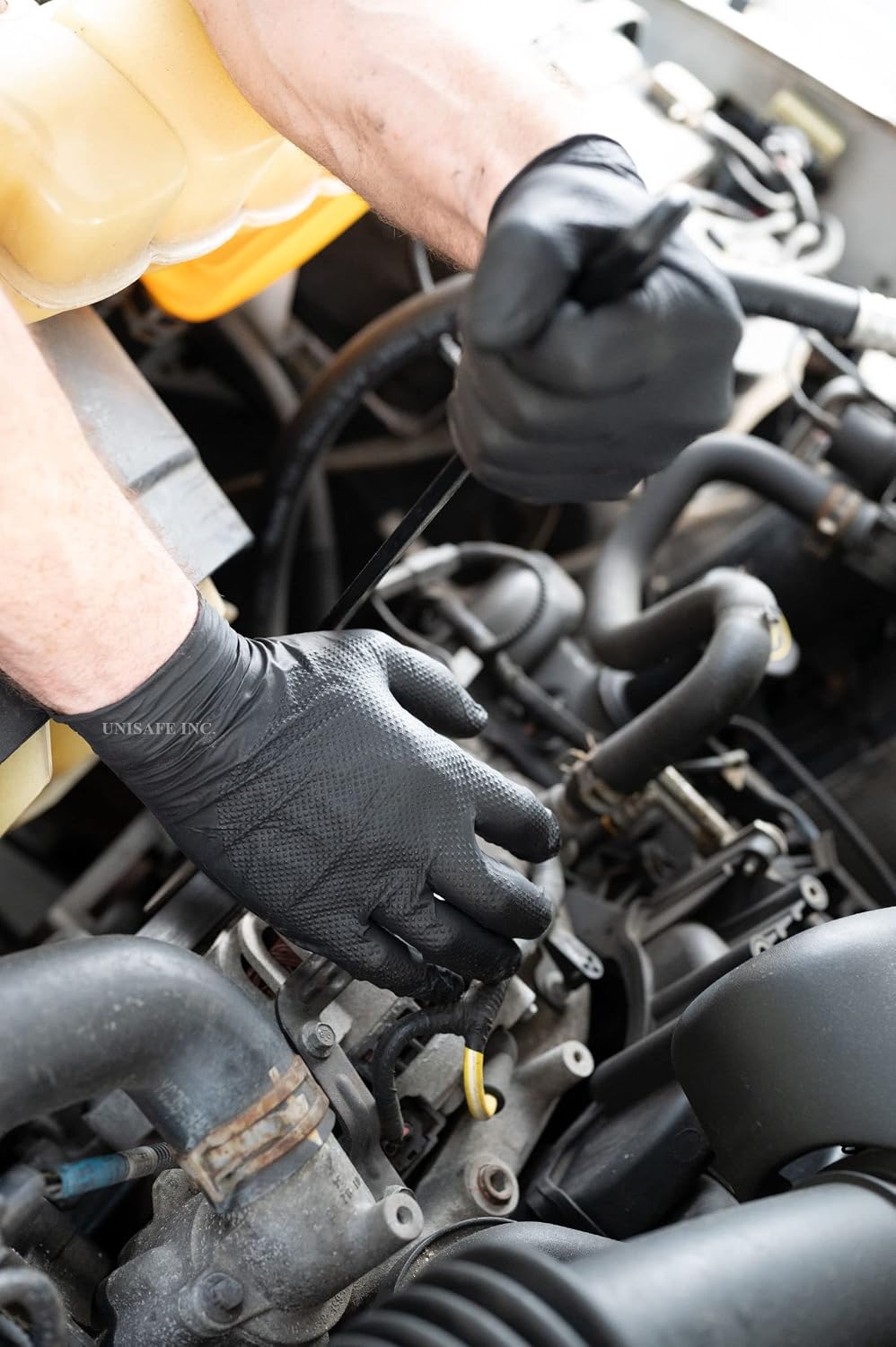 HD 8 MIL Nitrile Disposable Gloves, Latex & Powder Free, Industrial, Raised Diamond Texture, Case/1000