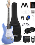 Tostar 39' Full Size Electric Guitar Kit For Beginners and Adults, SSS Pickup Guitarra Electrica Set Includes Tremolo Bridge, Lightweight Matte Finish, Amp, Strings, Gig Bag, Birthday Gifts, Blue