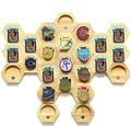 Hexagonal Medal Display Frame 24Pcs/Set Wood Medal Hanger Display Box Punch-Free Creative Stitching Sports Medal Holder, for Military/War/Sports Medal,24pcs