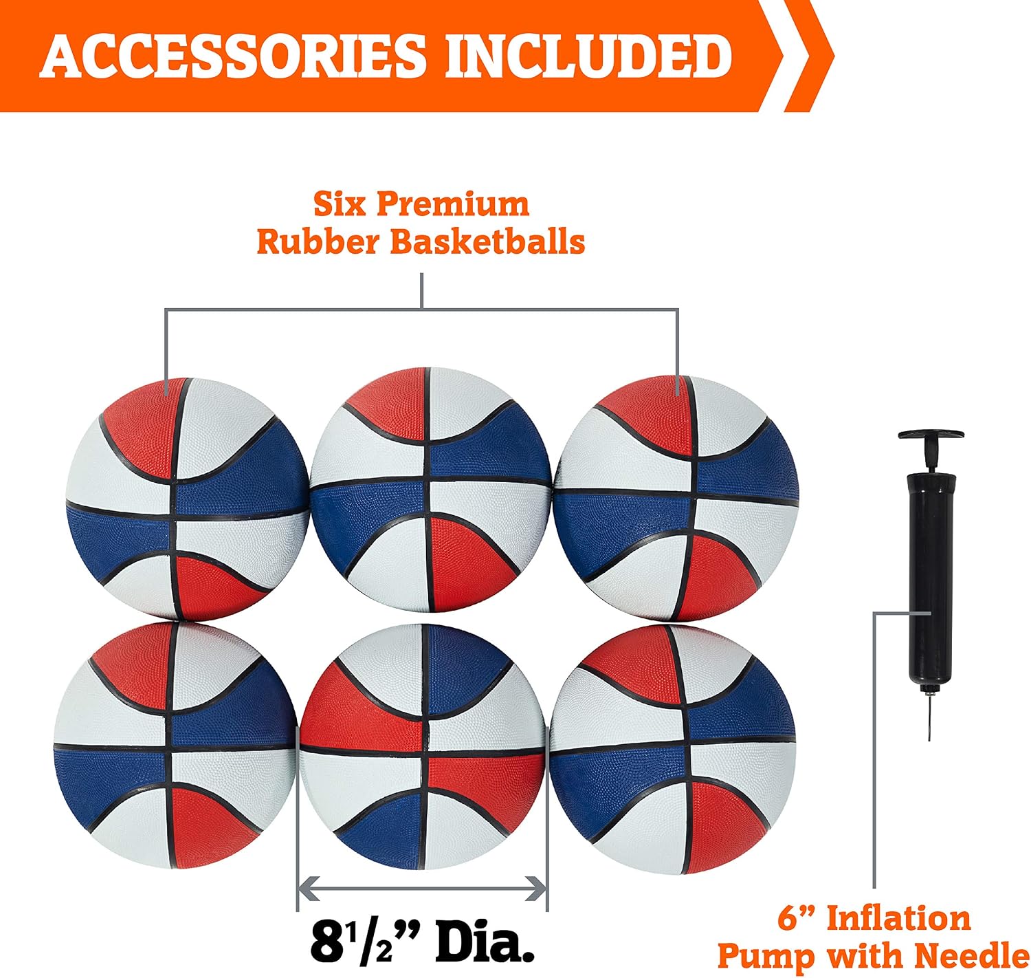 Hall of Games Premium Arcade Cage Basketball Game with Steel Frame and Polycarbonate Backboard