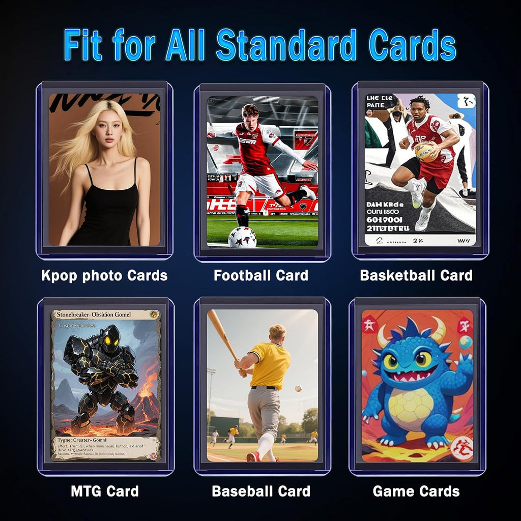 MotiMind 4000 Packs Card Sleeves Hard Plastic Sleeves 3'x 4' Baseball Card Protectors for Trading Sports Game Football Cards