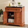 LCRBOL Buffet Cabinet with Storage, Coffee Bar with Drawer & Adjustable Shelf, Modern Sideboard for Kitchen, Dining Room, Living Room, Walnut