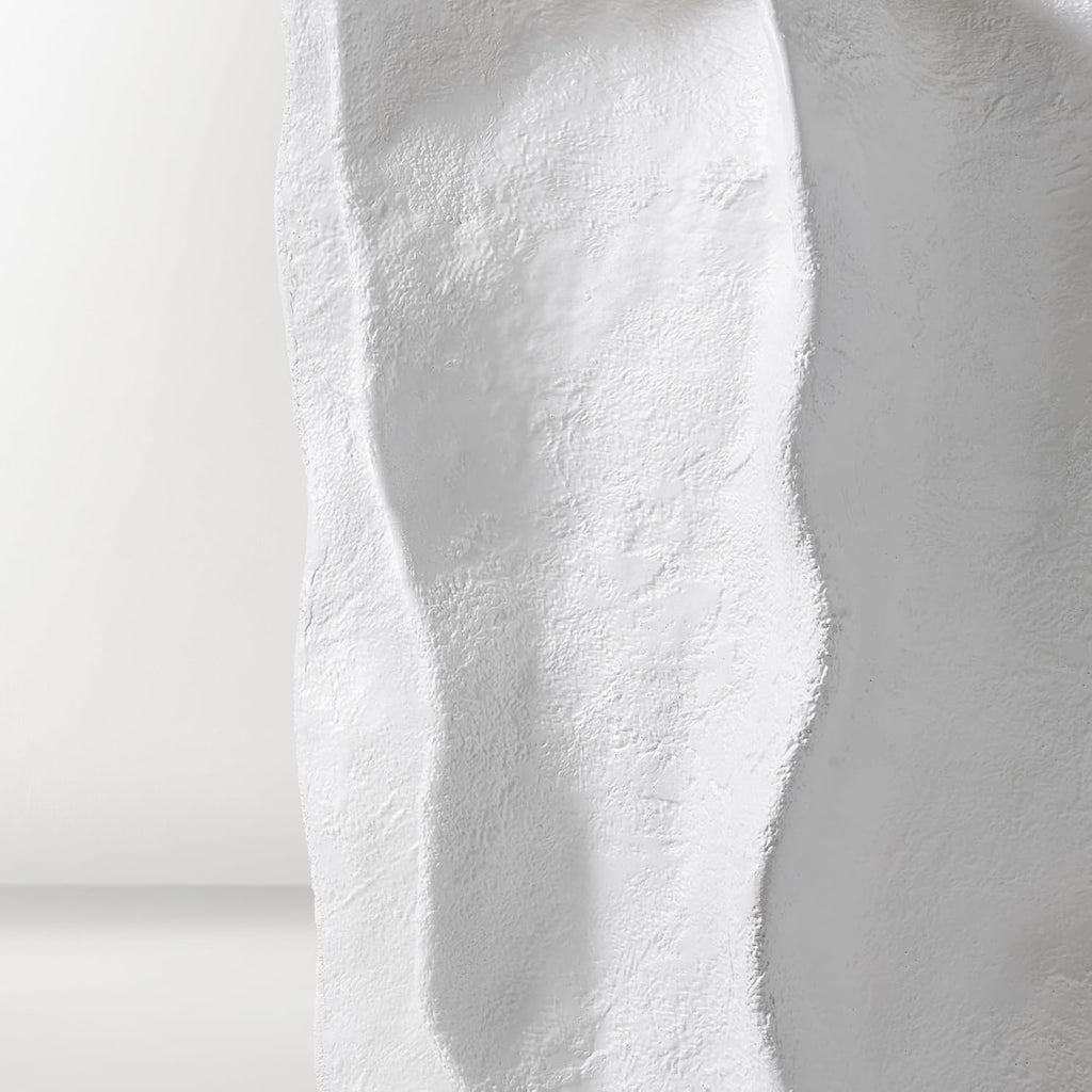 Z Gallerie Playa 36' White Floor Vase, Organic Modern Textured Sculptural Decorative Vase, Minimalist Statement Piece for Bedroom Entryway Contemporary Home Decor