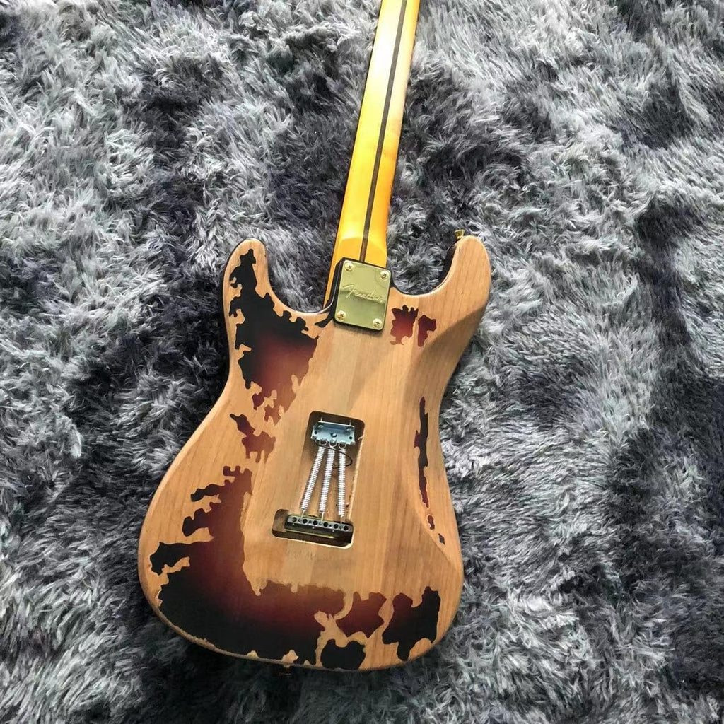Custom SRV 6 String Electric Guitar Alder Body Gold Hardware,Good Timber,High