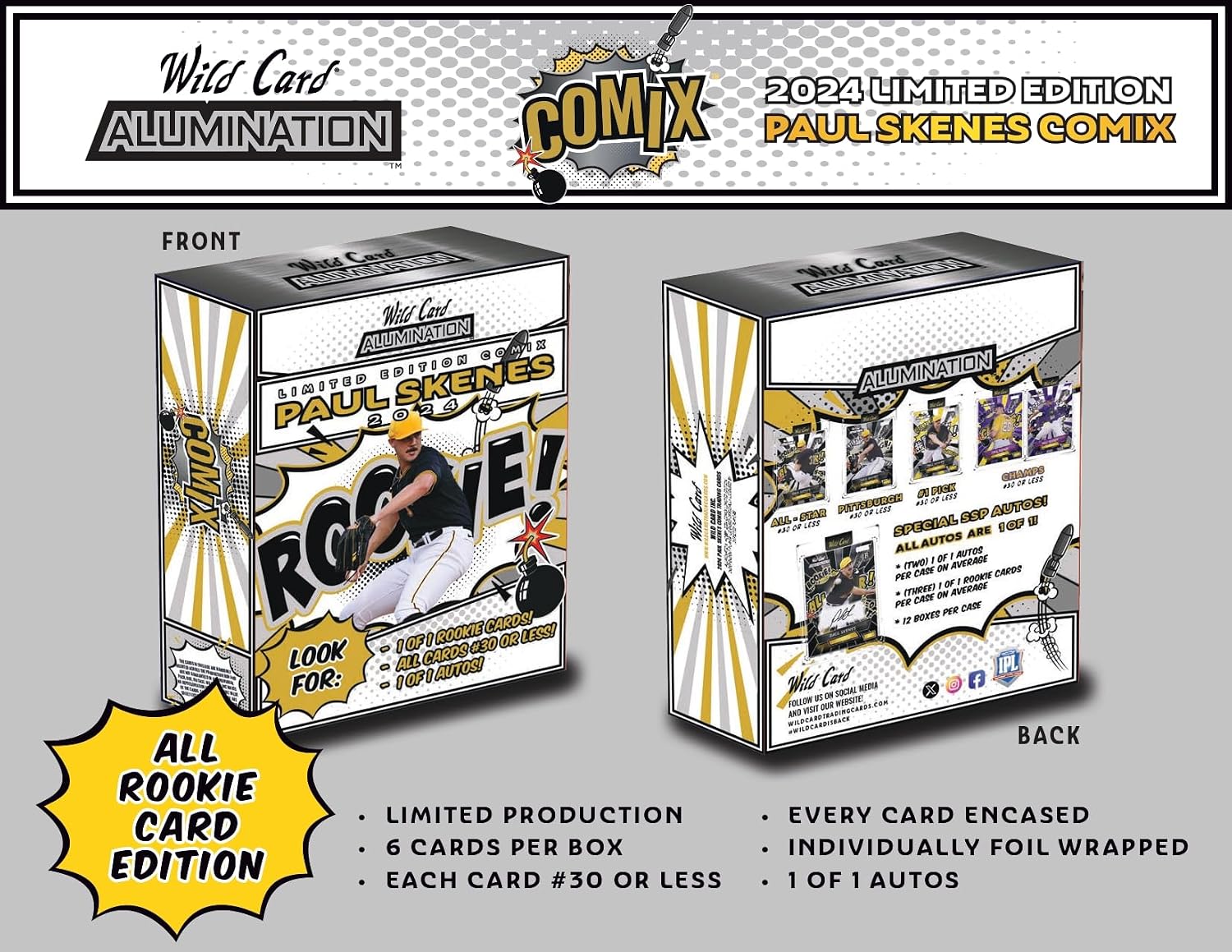 2024 Wild Card Alumination Paul Skenes Limited Edition Comix Hobby Trading Card Box