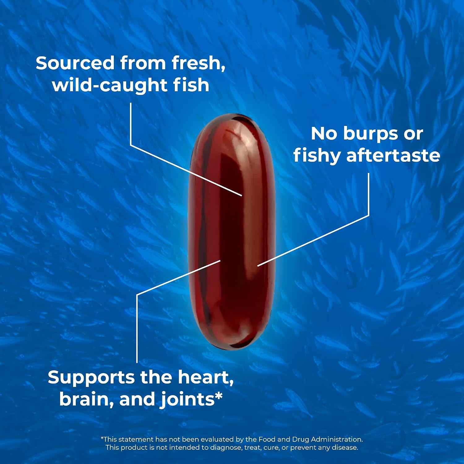 OMAPURE Fish Oil Omega 3 Supplements - Triple Strength - High EPA, DHA - IFOS Lab Tested - Supports Heart & Brain Health - Burpless Capsules - Wild Caught - (5 Bottles - 120 Softgels Per Bottle)