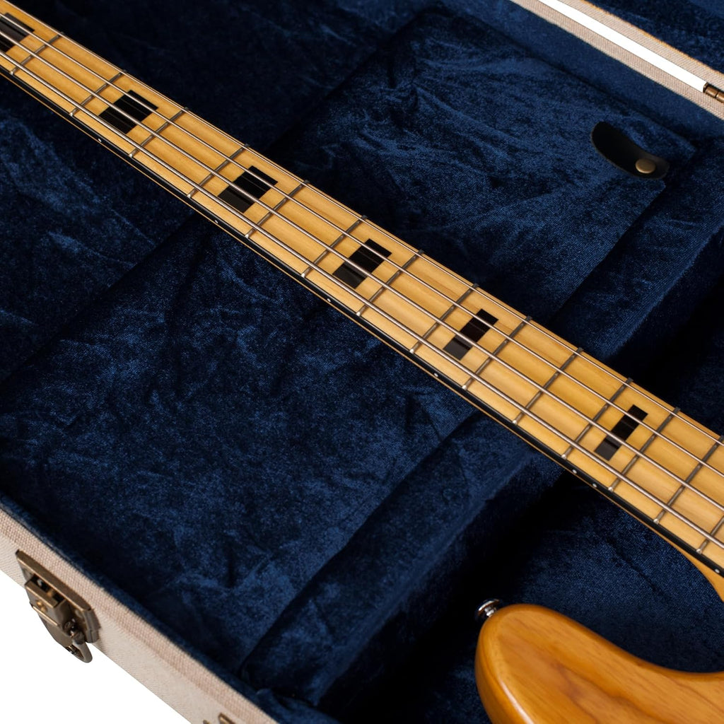 Gator Cases Journeyman Series Deluxe Wood Case for Electric Bass Guitars, Fits Fender Precision/Jazz Bass, & More (GW-JM-BASS)