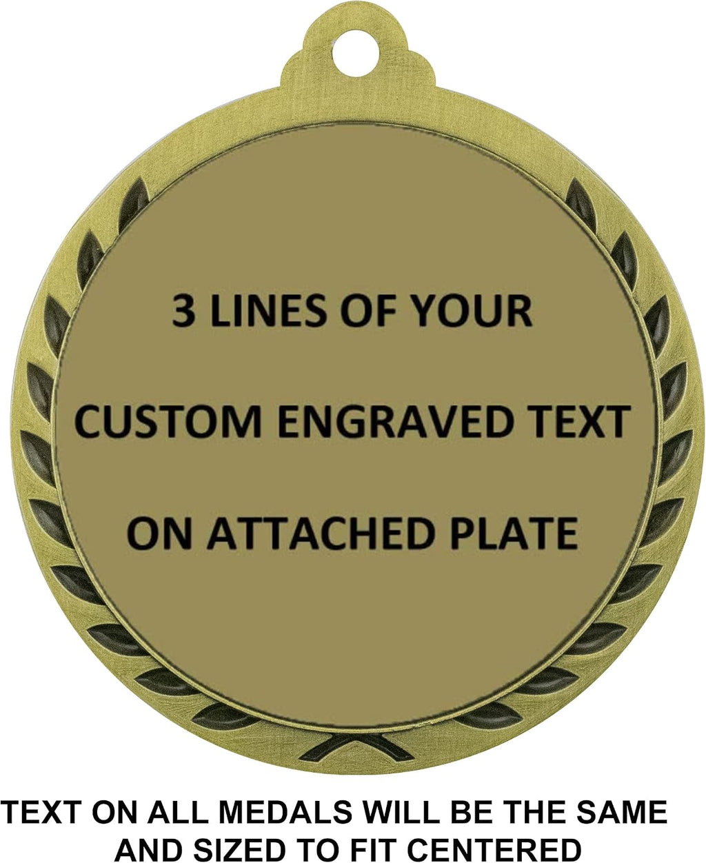 Express Medals Personalized 1st Place Gold Medal with Red White & Blue Neck Ribbon Award Trophy WAM9