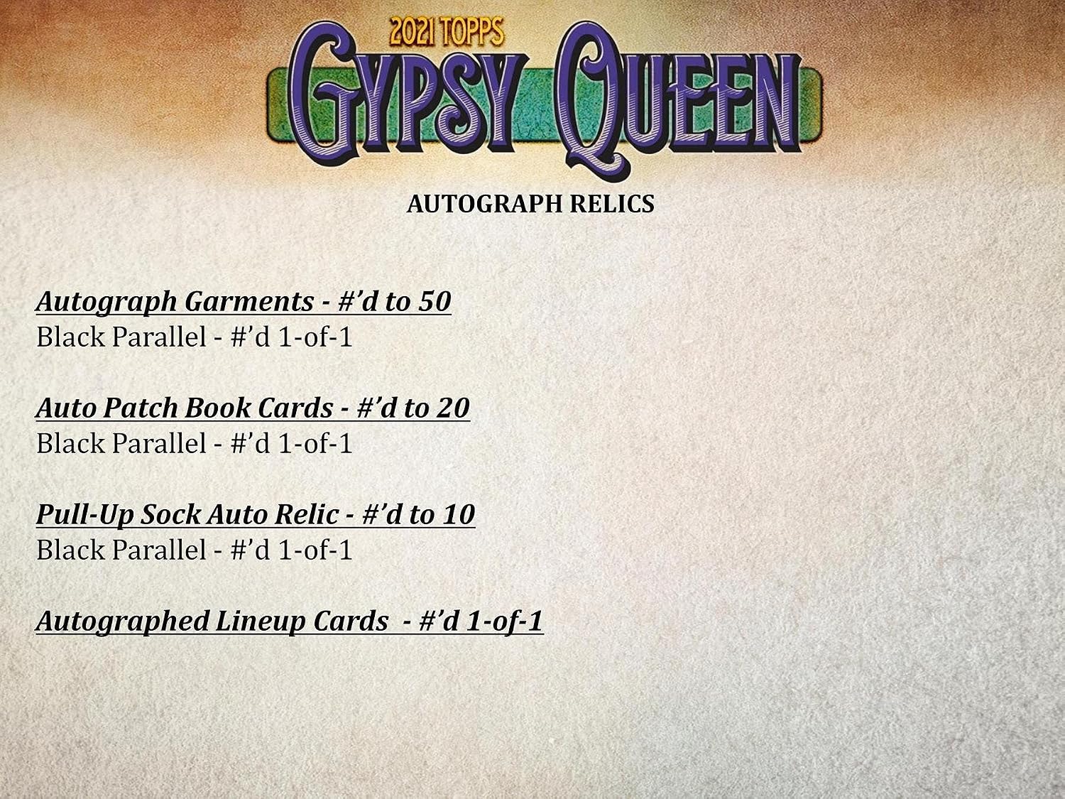 2021 Topps Gypsy Queen Baseball Hobby Box: 2 Autos 24 Packs/8 Cards