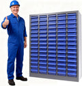 75-Drawer Nut and Bolt Organizer, Parts Cabinet No ssembly, with Labels & Adjustable Dividers, ABS Drawers, 860LBS, Alloy Steel Frame for Workshop Garage