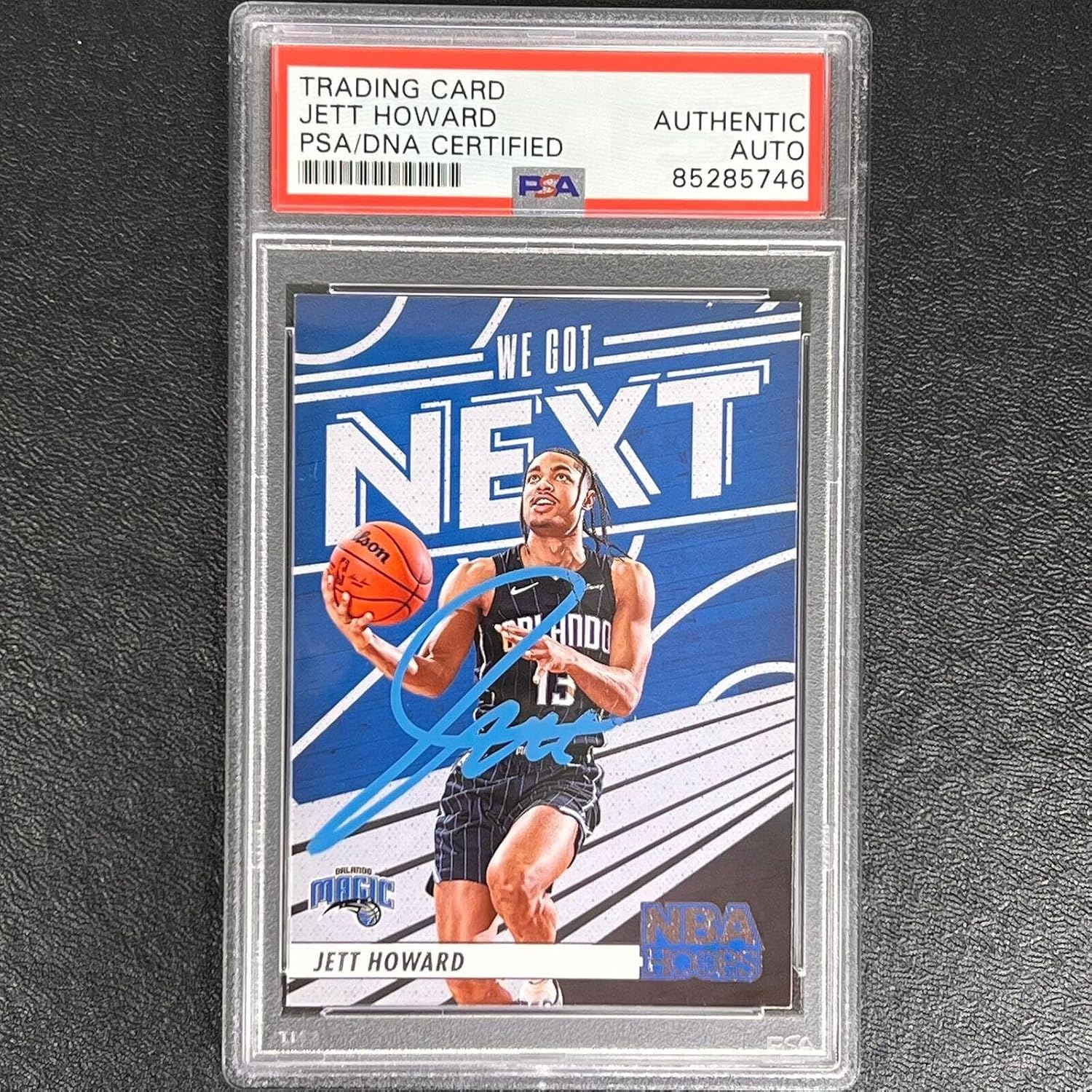 2023-24 Panini NBA Hoops #17 Jett Howard Signed Card AUTO PSA/DNA Slabbed RC Mag - Basketball Slabbed Autographed Cards