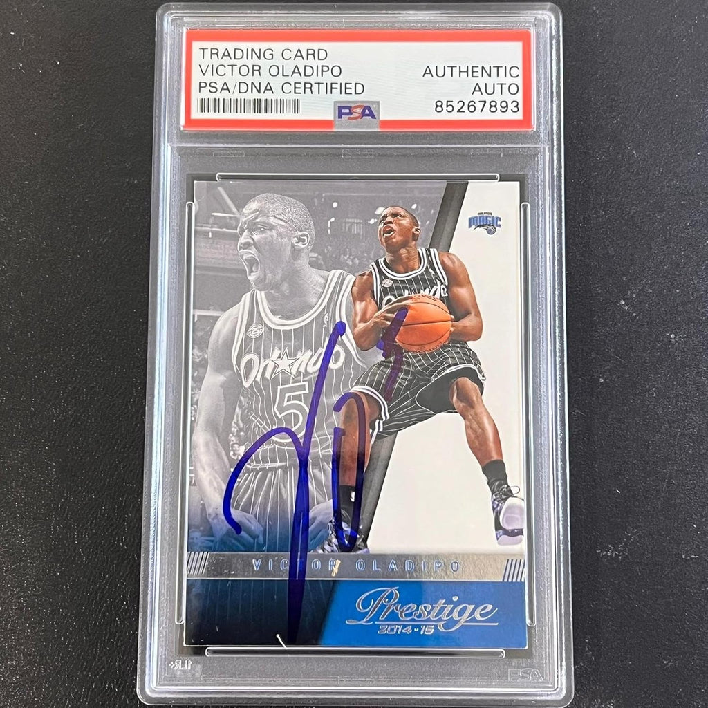 2014-15 Panini Prestige #123 Victor Oladipo Signed Card AUTO PSA/DNA Slabbed Mag - Basketball Slabbed Rookie Cards