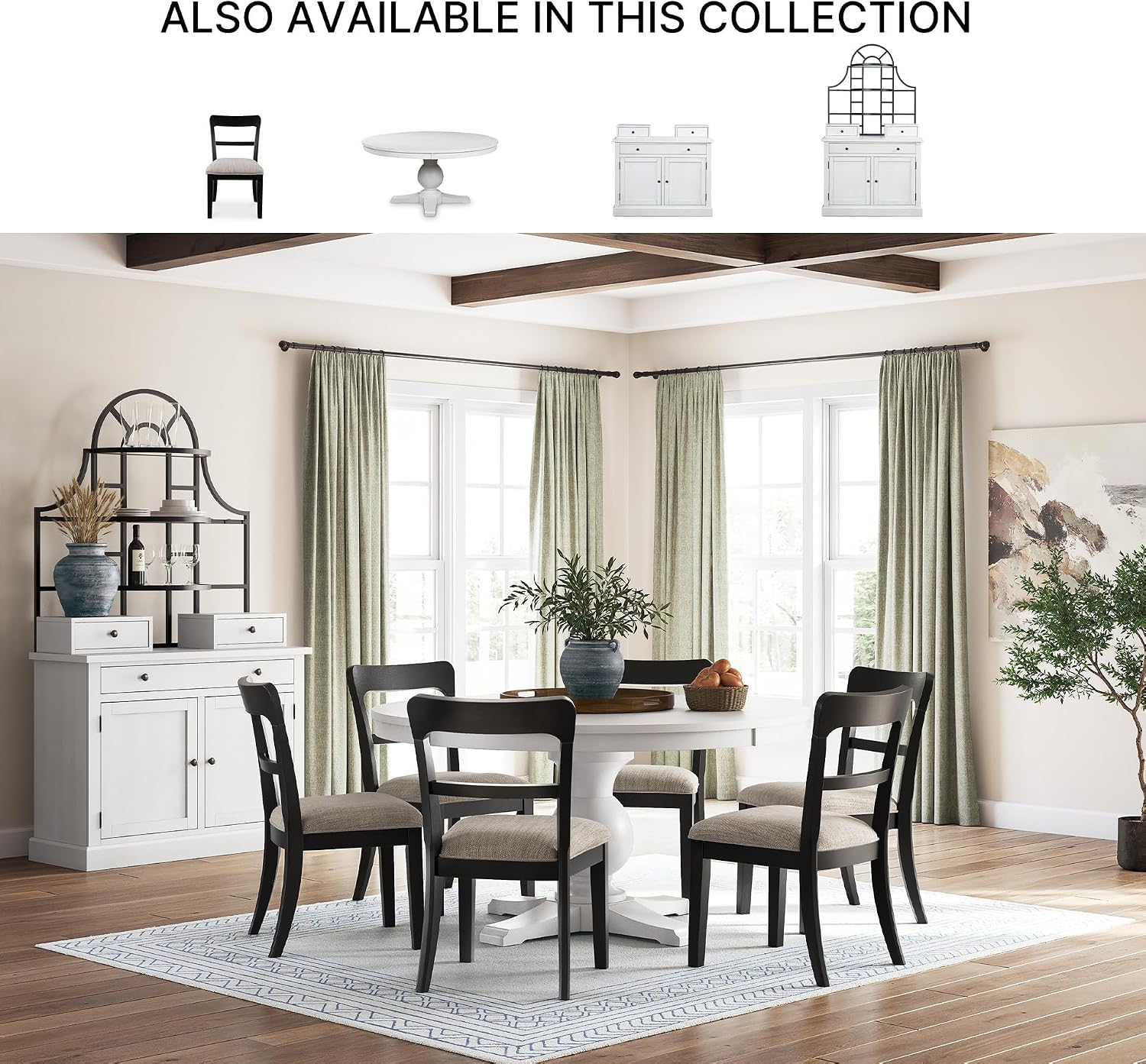 Signature Design by Ashley Chadworth Classic 1-Drawer Bakers Rack Base with Adjustable Shelf and Anti-Tipping Kits, White