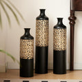 Floor Vases Decorative Tall - 20.8/24.8/28.7 in Metal Cylinder Vases Extra Large Decorative Vase Set of 3 Living Room Modern Big Standing Decor for Dining Bedroom Home Corner Indoor