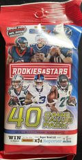 2017 ROOKIES and STARS Factory Sealed FOOTBALL Card FAT PACK w/40 Cards - CHANCE FOR Autograph PATRICK MAHOMES II ROOKIE CARD! - AND a Custom Patrick Mahomes Card-Sized Print