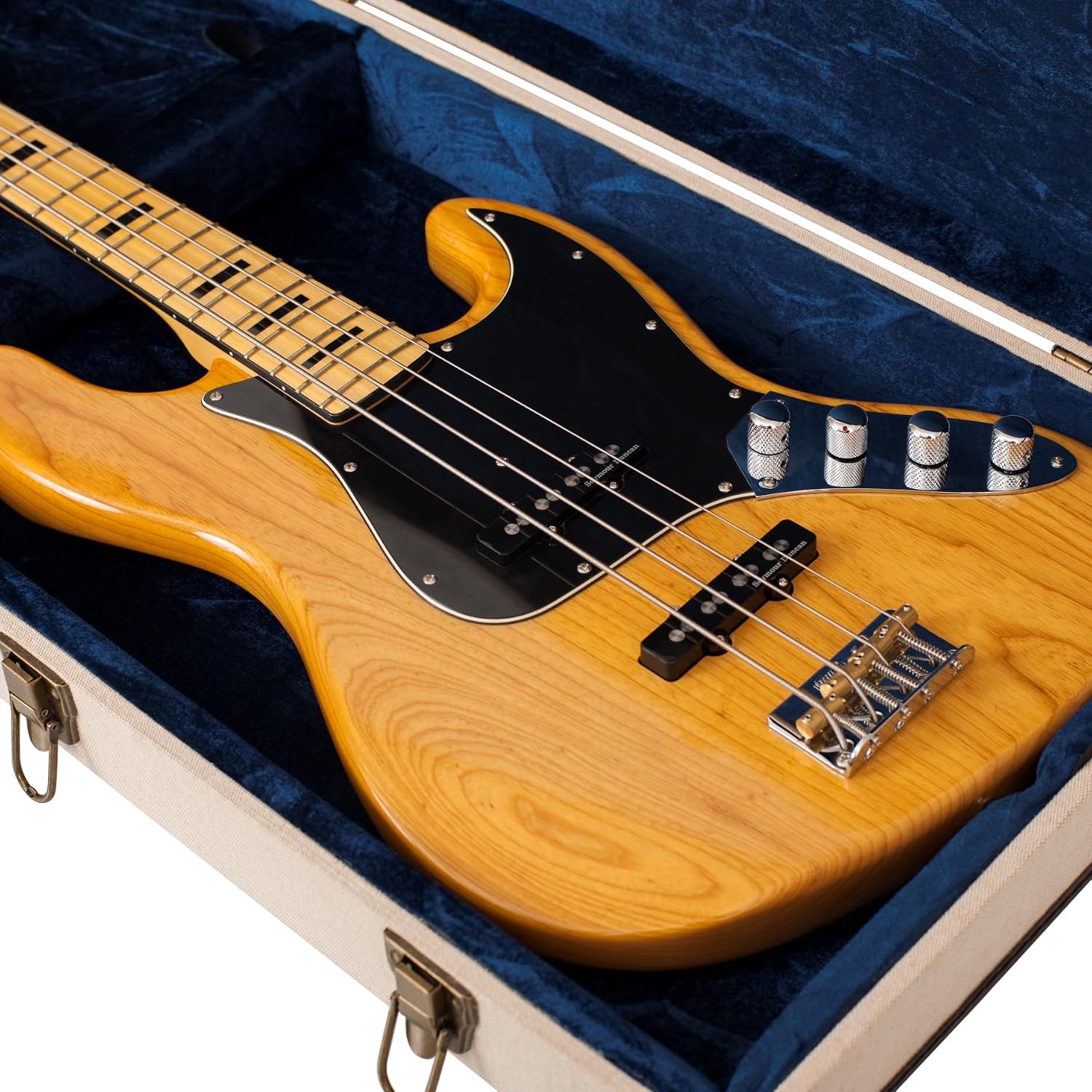 Gator Cases Journeyman Series Deluxe Wood Case for Electric Bass Guitars, Fits Fender Precision/Jazz Bass, & More (GW-JM-BASS)