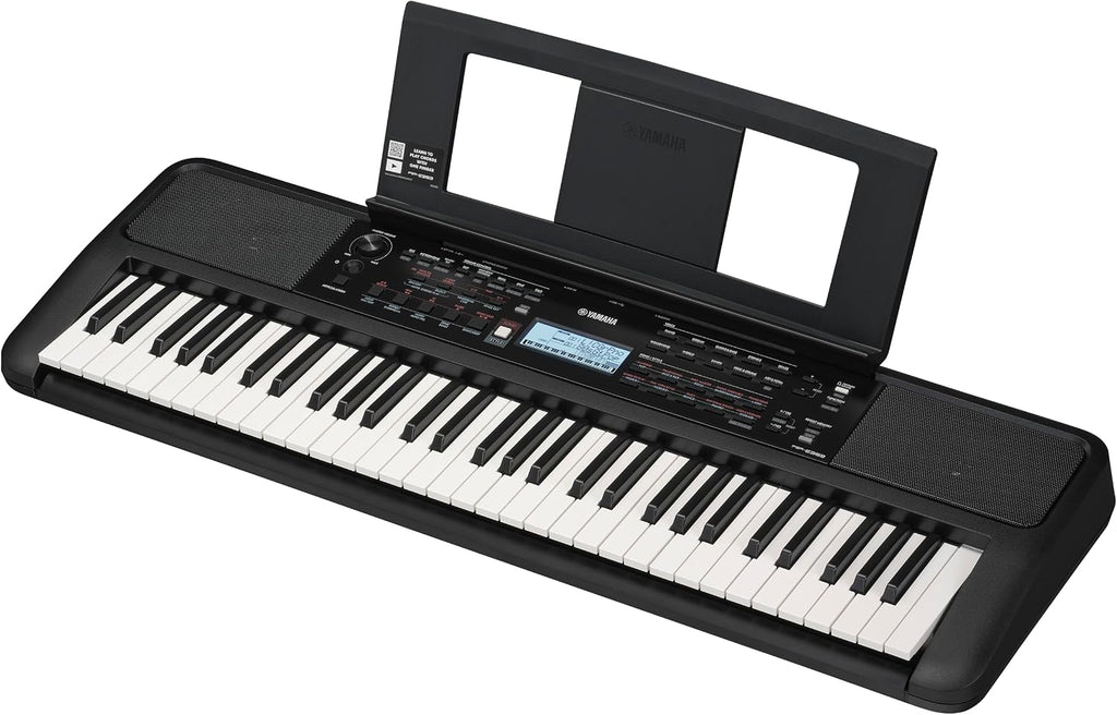 Yamaha 61 Touch Sensitive Keys Portable Keyboard for Beginners with Music Rest, Power Adapter PSR-E383