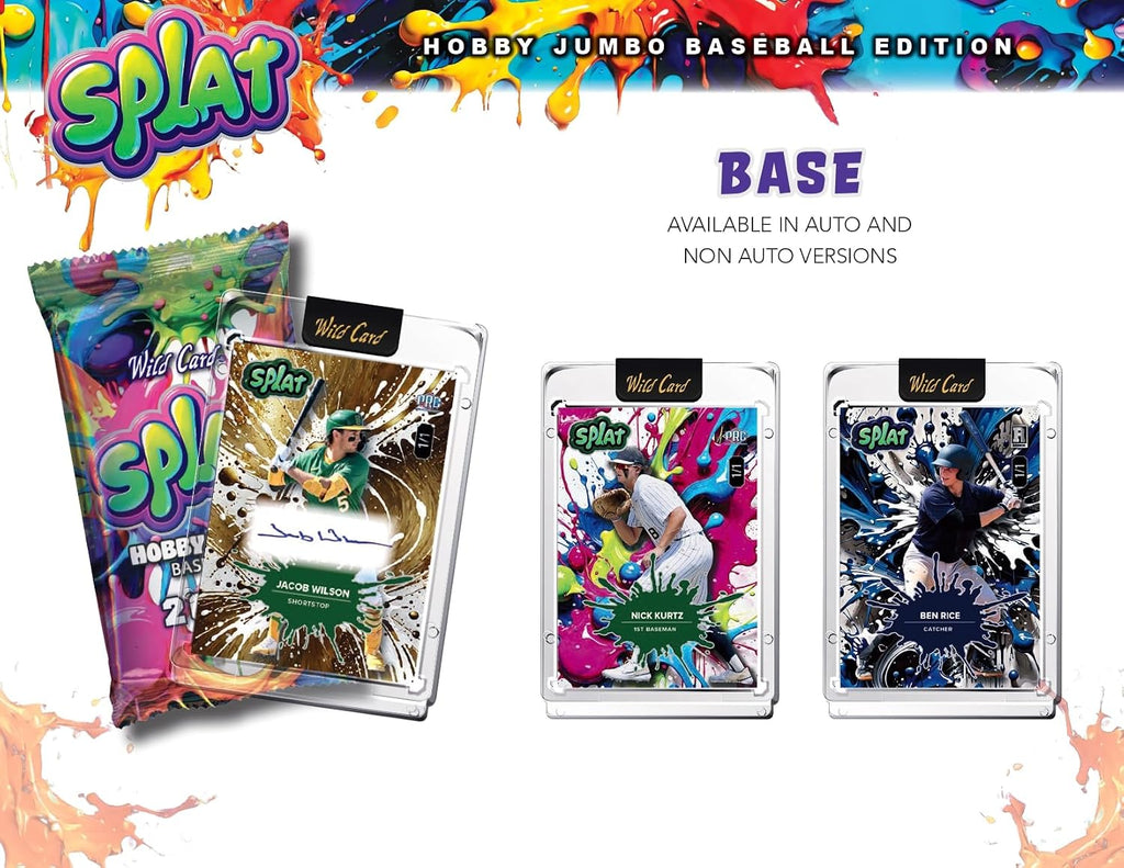 2024 Wild Card Splat Baseball Jumbo Trading Card Box (1 Autograph Card Per Box)