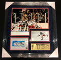 Topps Mike Eruzione Signed 1980 Miracle On Ice Team Usa Framed Gold Medal Game Ticket - Autographed Olympic Tickets