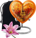 Guitar Urn - Heart Urns - Cremation Boxes for Human Ashes - Human Urns for Ashes Dad - Unique Urn for Ashes for Women - Urns for Ash Male - Burial Urn for Women Ashes - 8Inch Large Urn