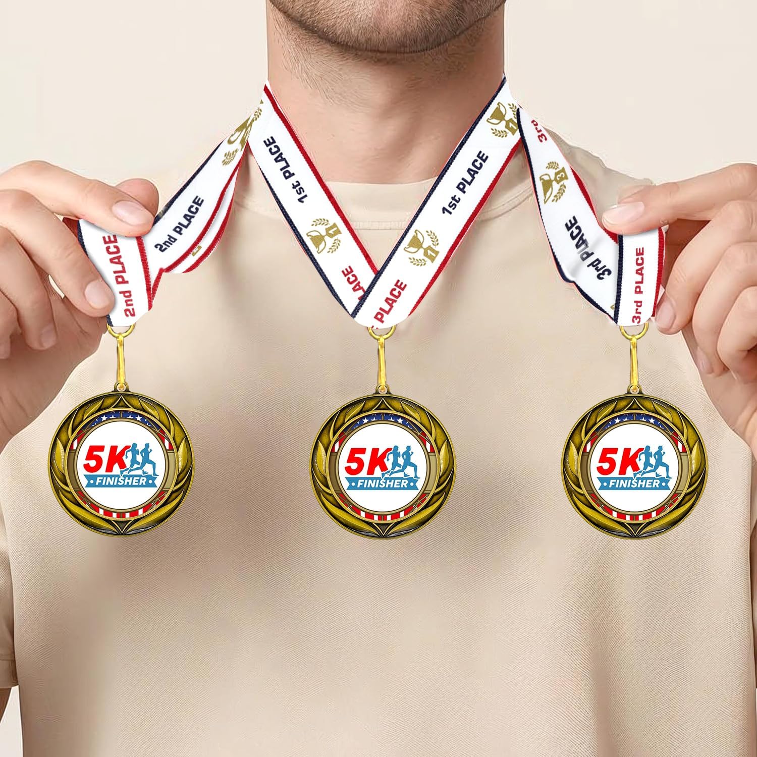 All Quality 5K Finisher Wreath Design Medal