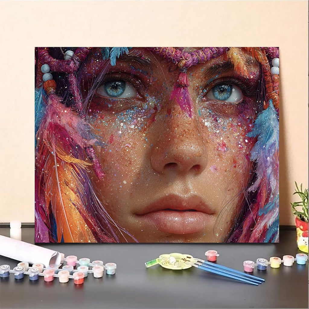 Paint by Numbers Kit for Adults Woman, Paint by Numbers for Beginner Pink, DIY Painting Art Supplies Kits with Brushes and Acrylic, Room Decor, Spring Decorations Gifts, Wall Art Decor, 54x40in Y-3310