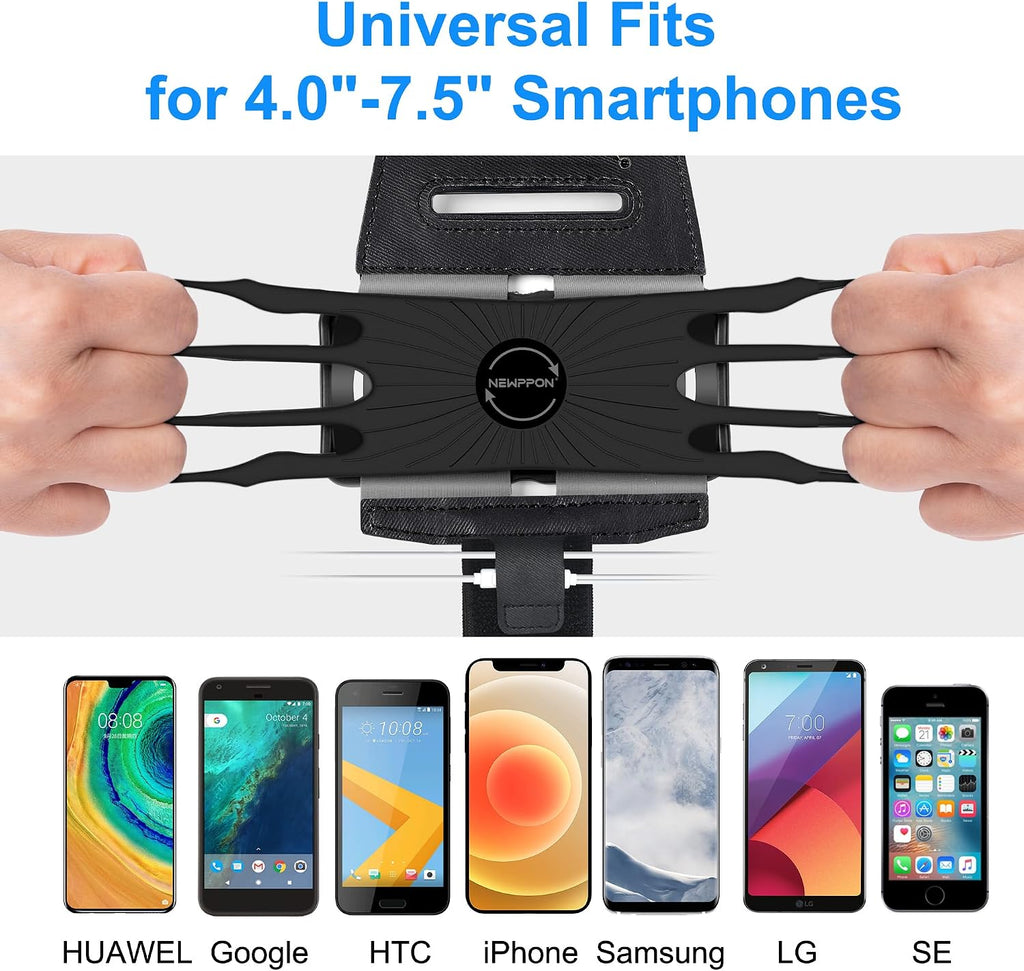 50 Pack Cell Phone Holder Armband - Reflective & Adjustable Wristband Strap Arm Bands Case Compatible with iPhone 16 15 14 13 12 Mini Pro Max Plus Samsung Galaxy Pixel for Workout Exercise Sports