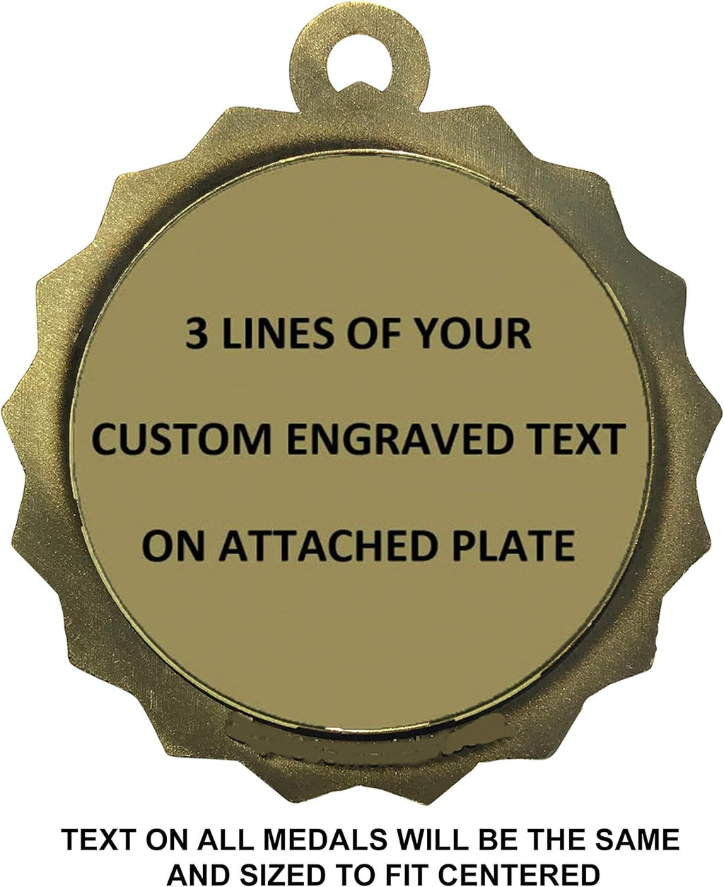 Express Medals 1 to 50 Packs of Engraved Derby Race Car Scout Gold Medal Trophy Award with Neck Ribbon & Attached Engraved Plate on Back LAZD214-D70