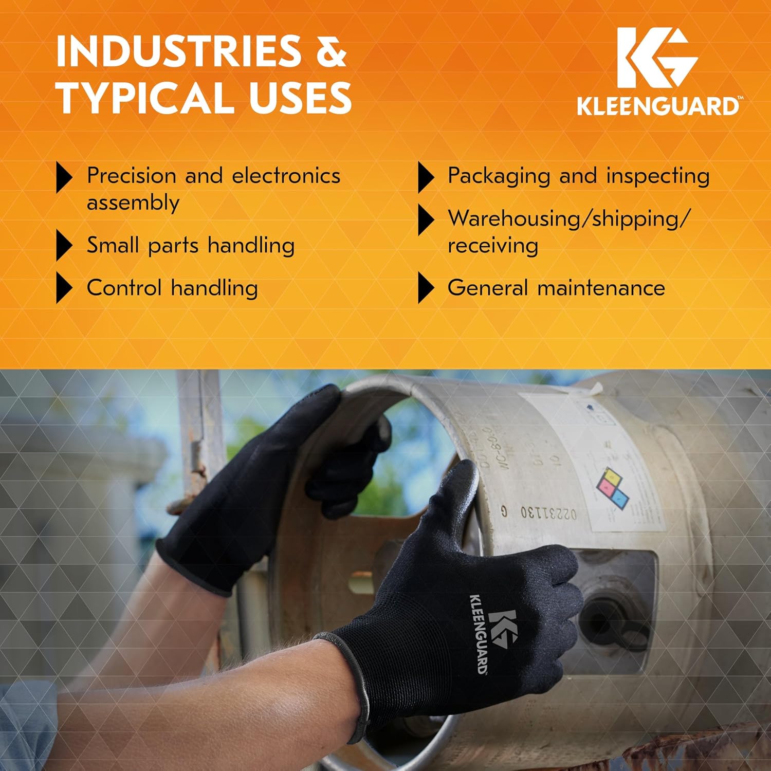 KLEENGUARD G40 Polyurethane Coated Gloves,High Dexterity, Black, 12 Pairs/Bag, 5 Bags/Case