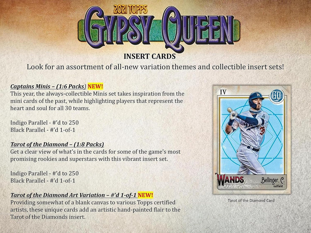 2021 Topps Gypsy Queen Baseball Hobby Box: 2 Autos 24 Packs/8 Cards