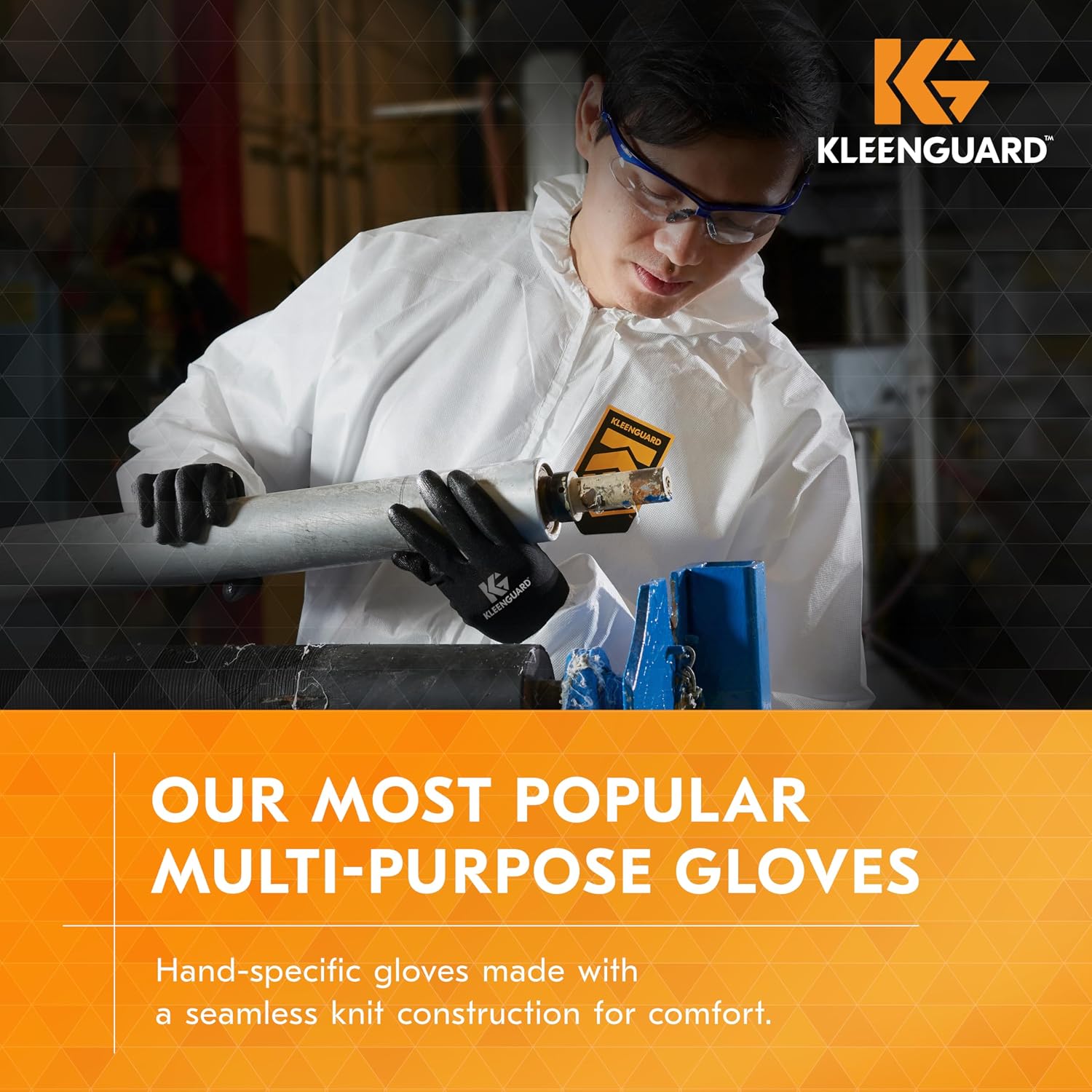 KLEENGUARD G40 Polyurethane Coated Gloves,High Dexterity, Black, 12 Pairs/Bag, 5 Bags/Case