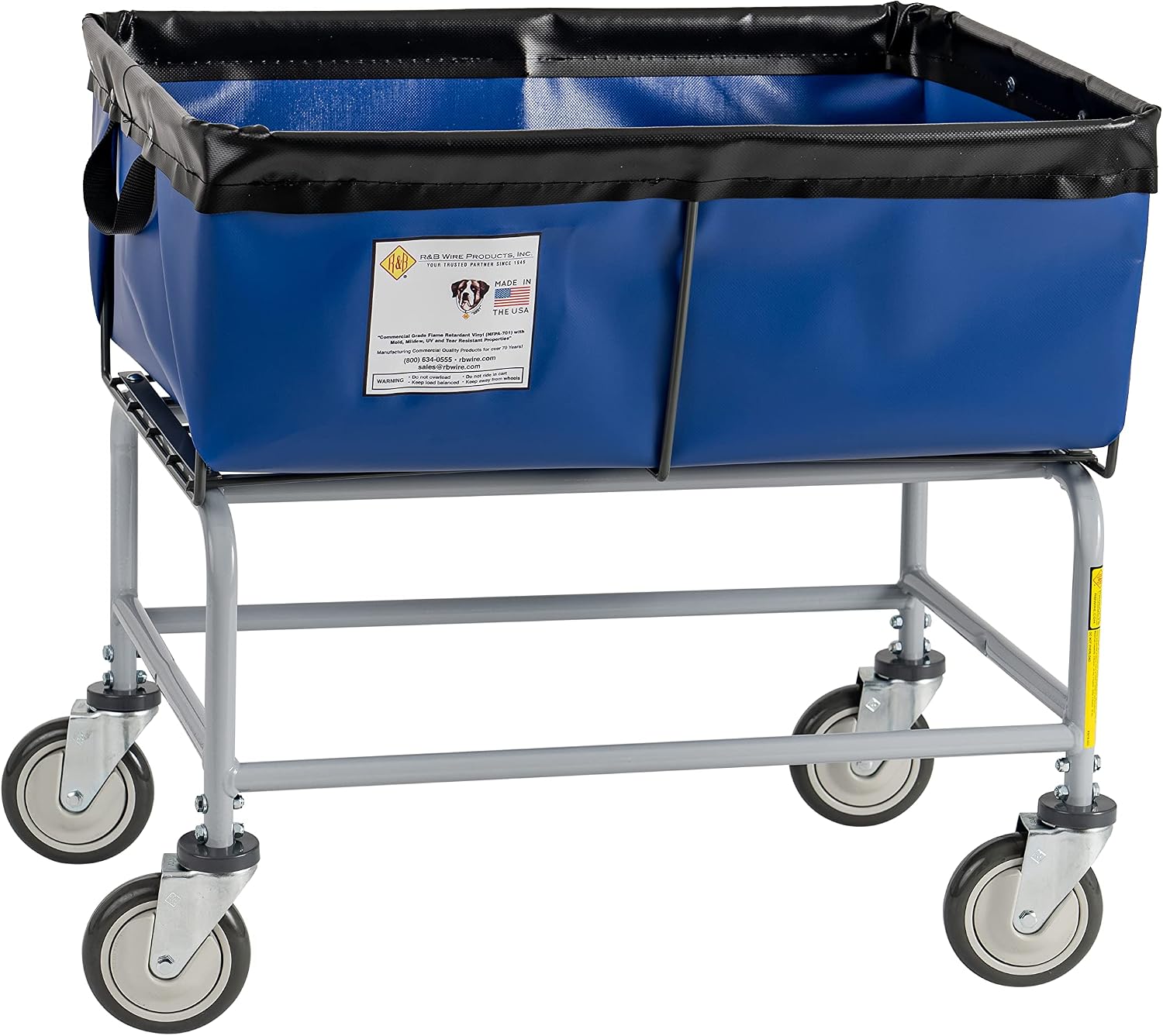 R&B Wire™ 463 Elevated Vinyl Truck, 3 Bushel Capacity, Blue, Made in USA