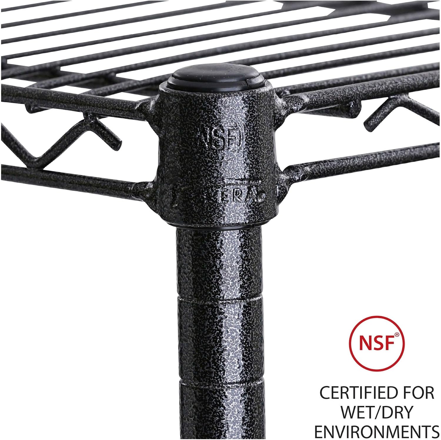 Alera 5-Shelf Wire Shelving Kit with Casters and Shelf Liners, 36w X 18d X 72h, Black Anthracite