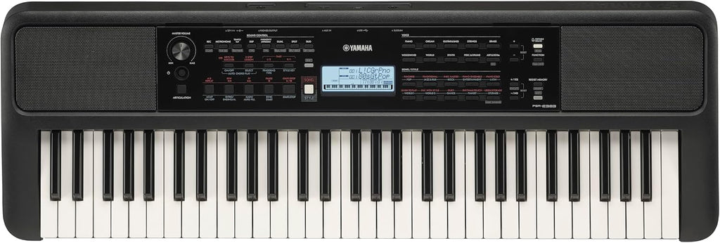 Yamaha 61 Touch Sensitive Keys Portable Keyboard for Beginners with Music Rest, Power Adapter PSR-E383