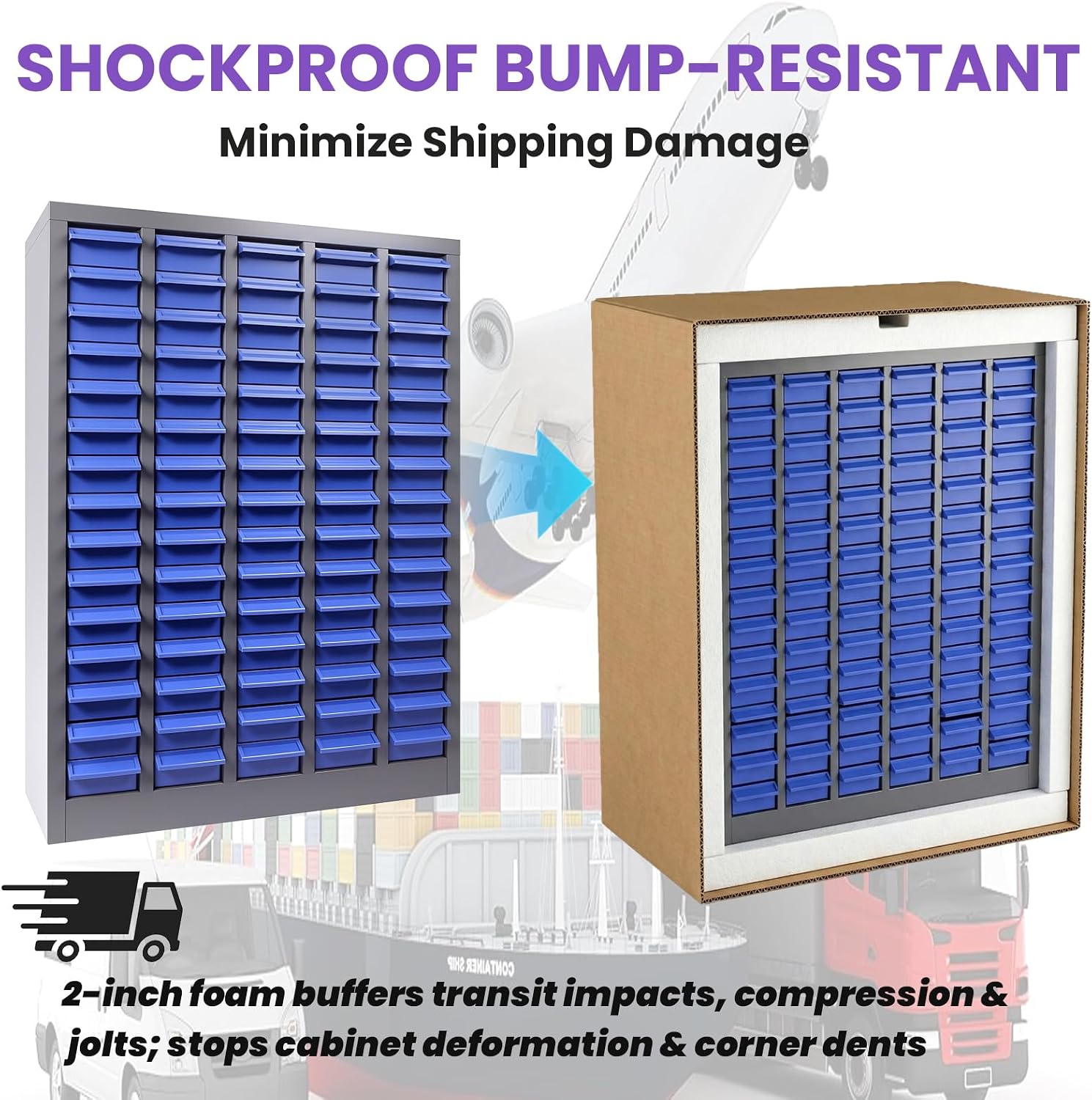 75 Drawers Stainless Steel Nut and Bolt Organizer, Parts Cabinet with Adjustable Shelves and Label Stickers, Bolt Organizer for Nuts Bolts Parts Screws Small Items