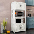 Kitchen Baker's Rack Utility Storage Shelf Microwave Stand Cart On Wheels With Side Hooks Kitchen Organizer Rack Multi-Tier Shelves Adjustable Feet For Bathroom Living Room Office ( Color : U ) (Y )