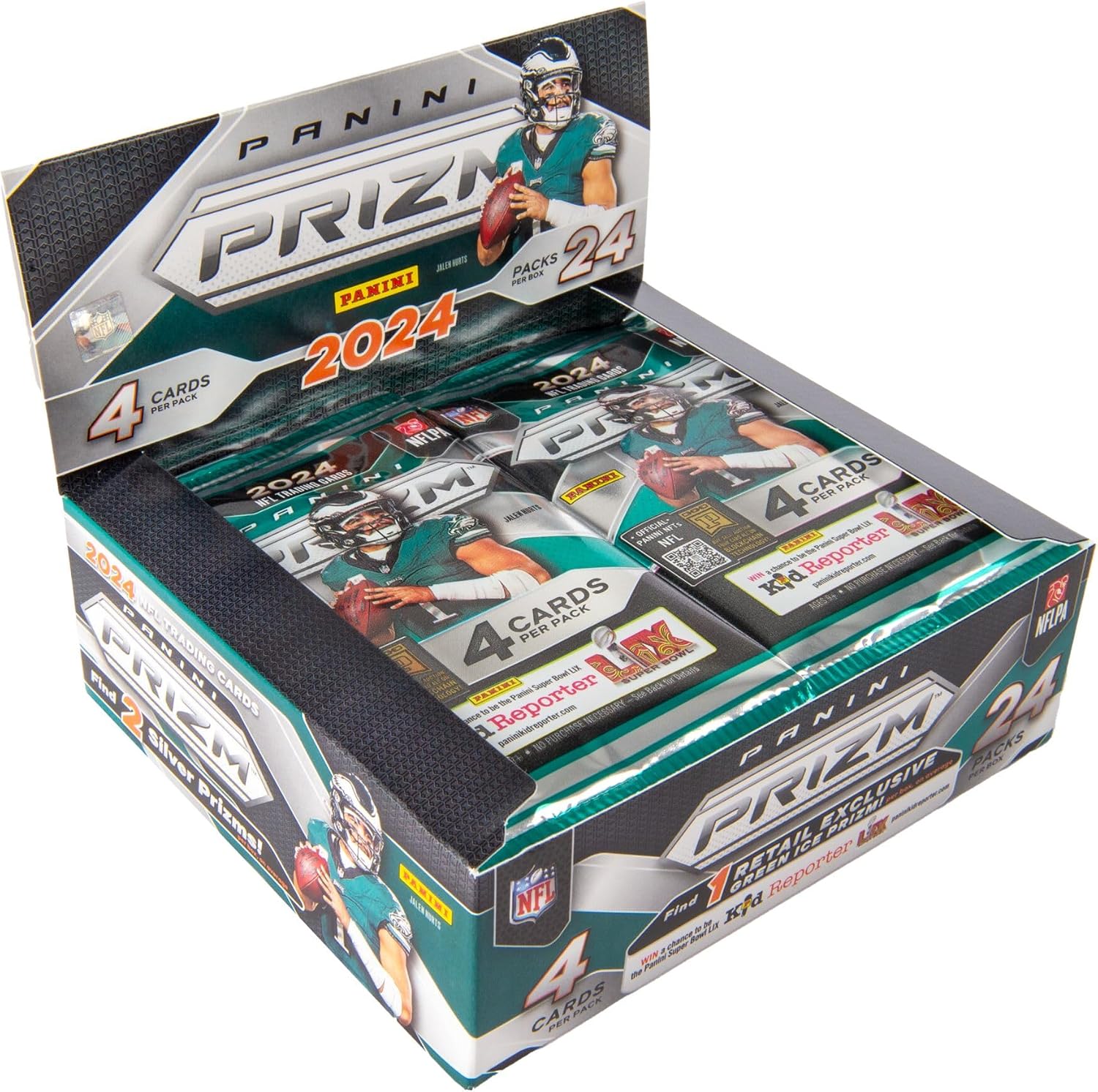 2024 Panini PRIZM NFL Football Trading Cards 24-Count Retail Box