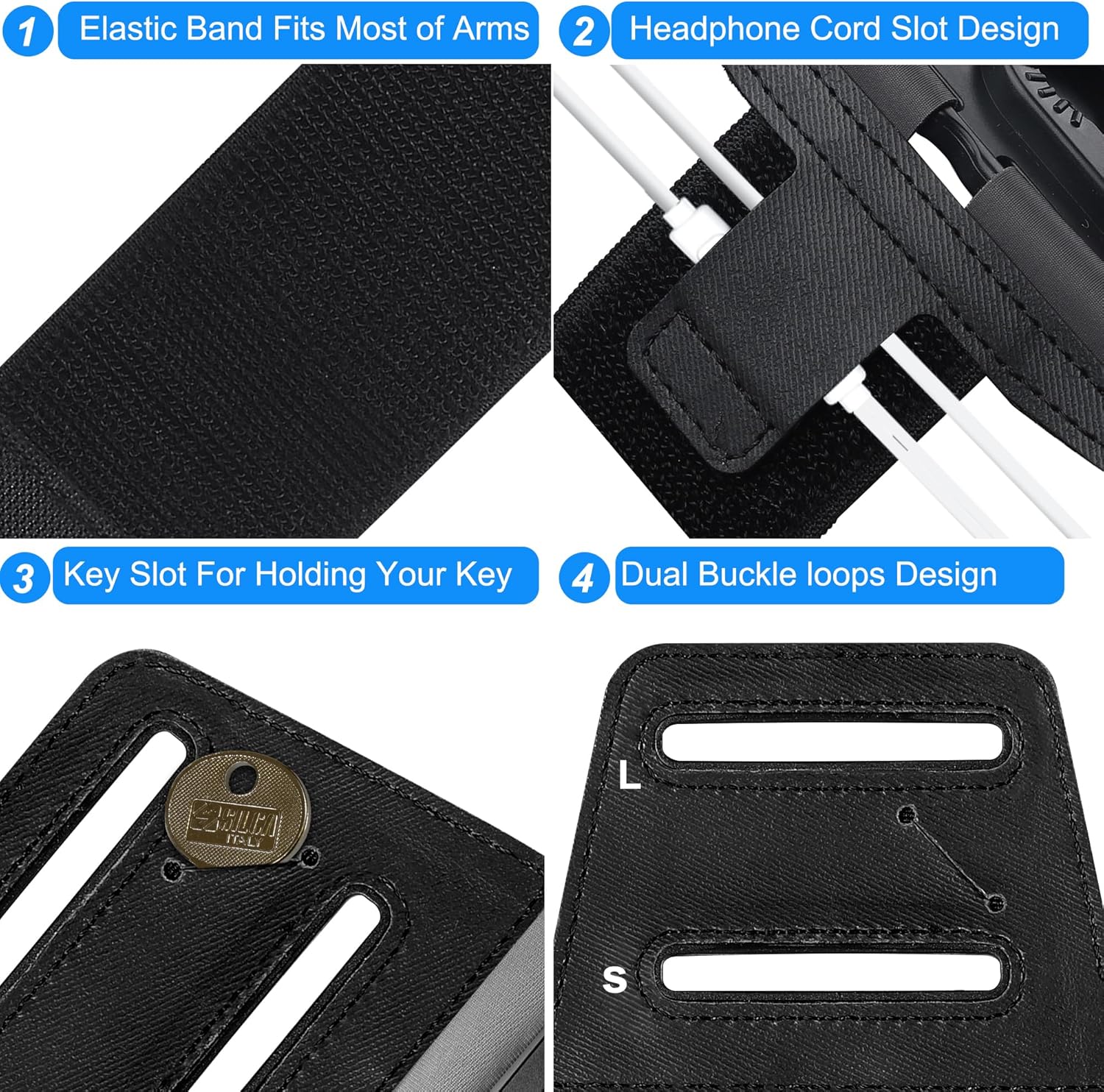 50 Pack Cell Phone Holder Armband - Reflective & Adjustable Wristband Strap Arm Bands Case Compatible with iPhone 16 15 14 13 12 Mini Pro Max Plus Samsung Galaxy Pixel for Workout Exercise Sports