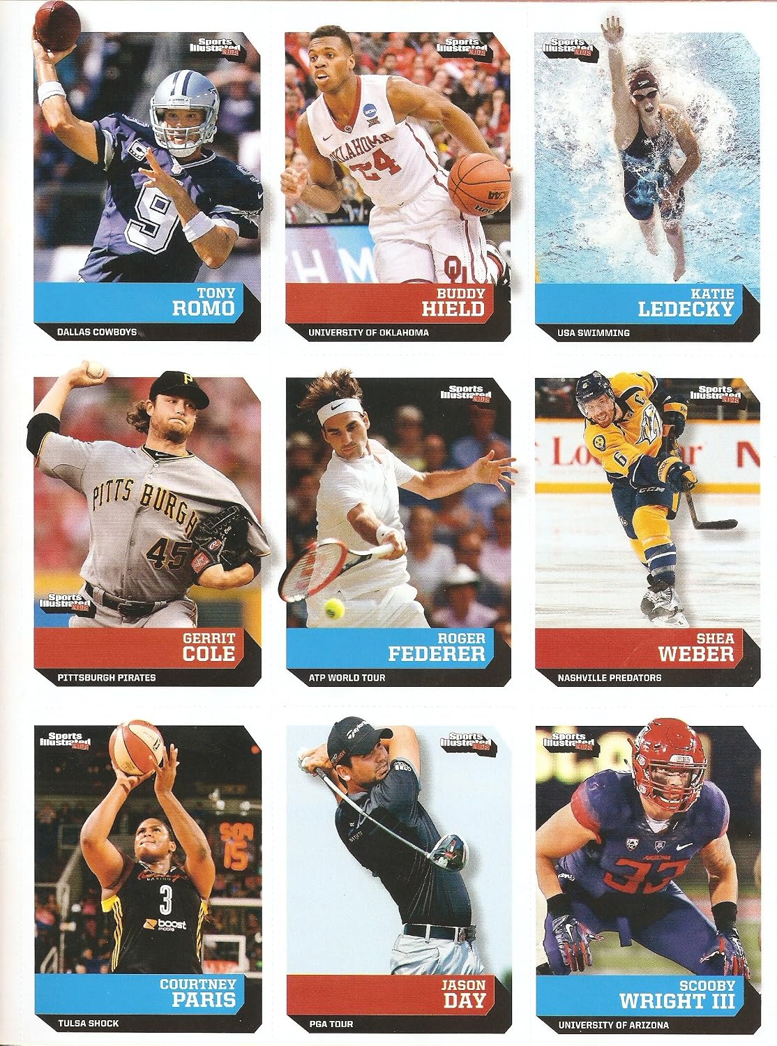 10) Sports Illustrated for Kids mags w Jason Day Buddy Hield Rookie Card