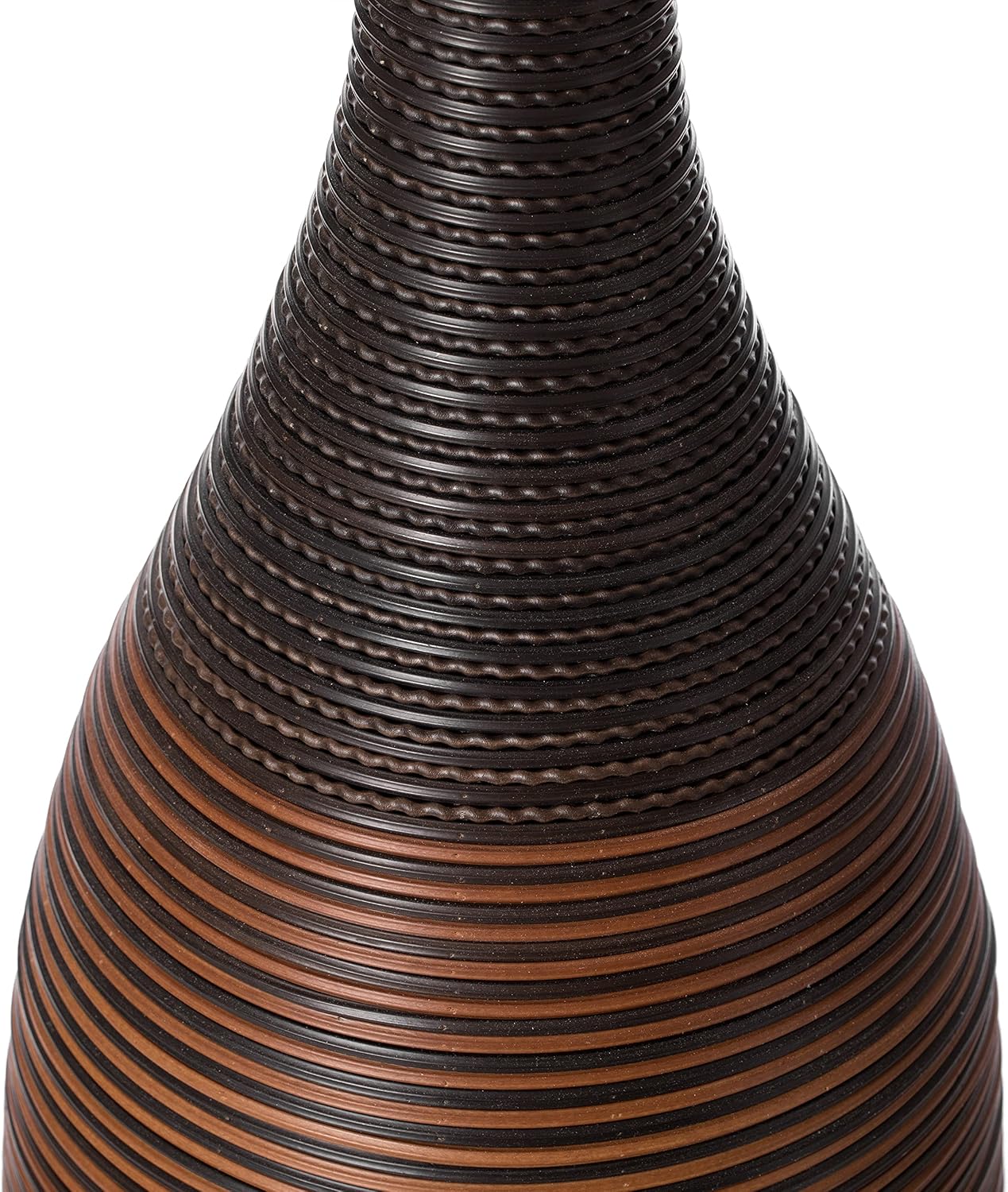 Uniquewise Tall Designer Floor Vase - 41 Inch Large Artificial Rattan Vase for Home Decor, Living Room or Hallway - Brown