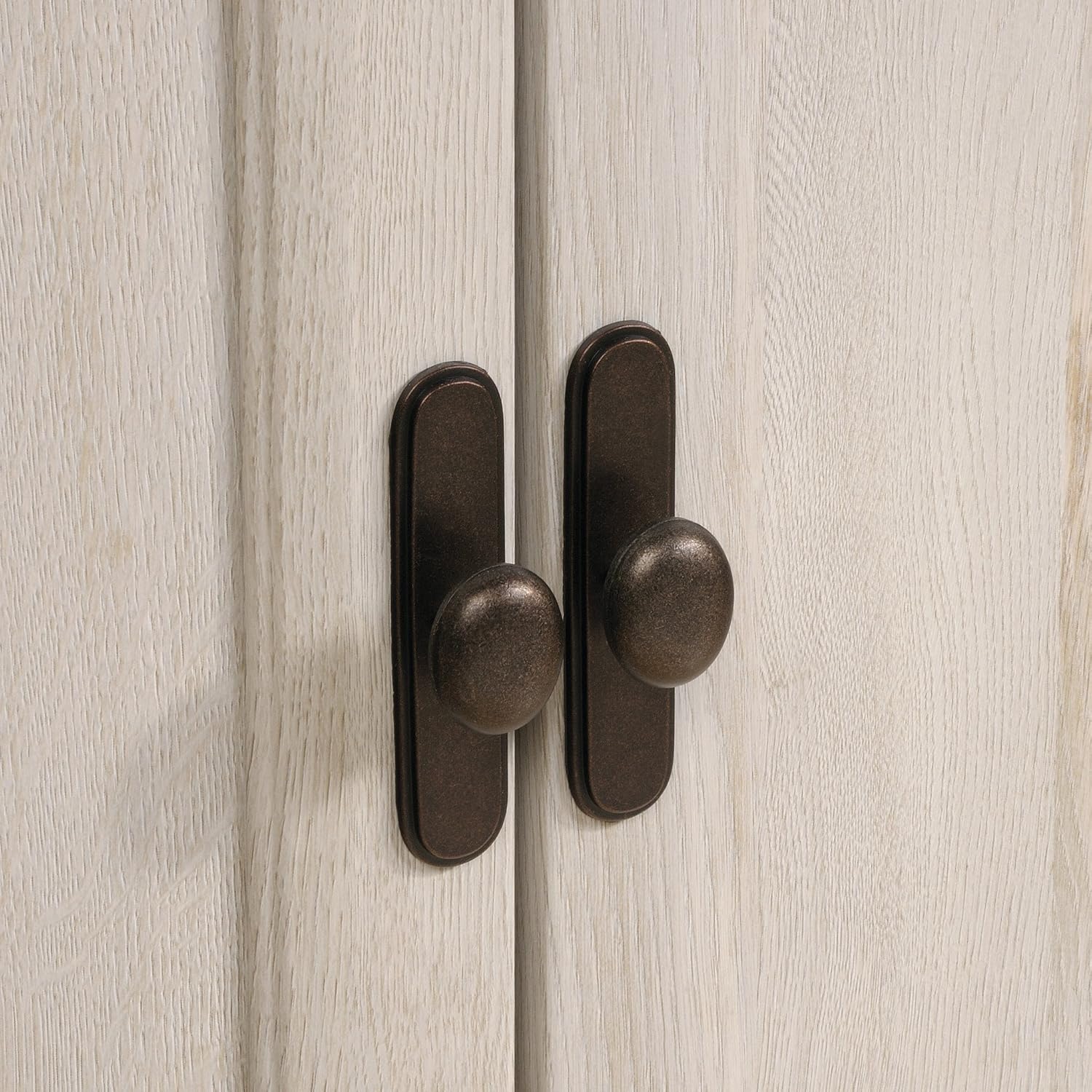 Sauder Edge Water Accent Storage Cabinet with Doors, Utility Cabinet, in Chalked Chestnut finish